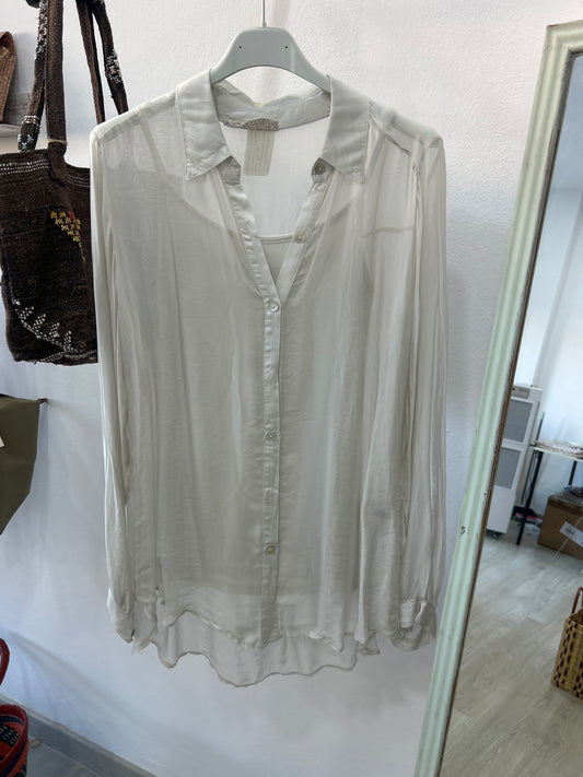 blusa seda beig