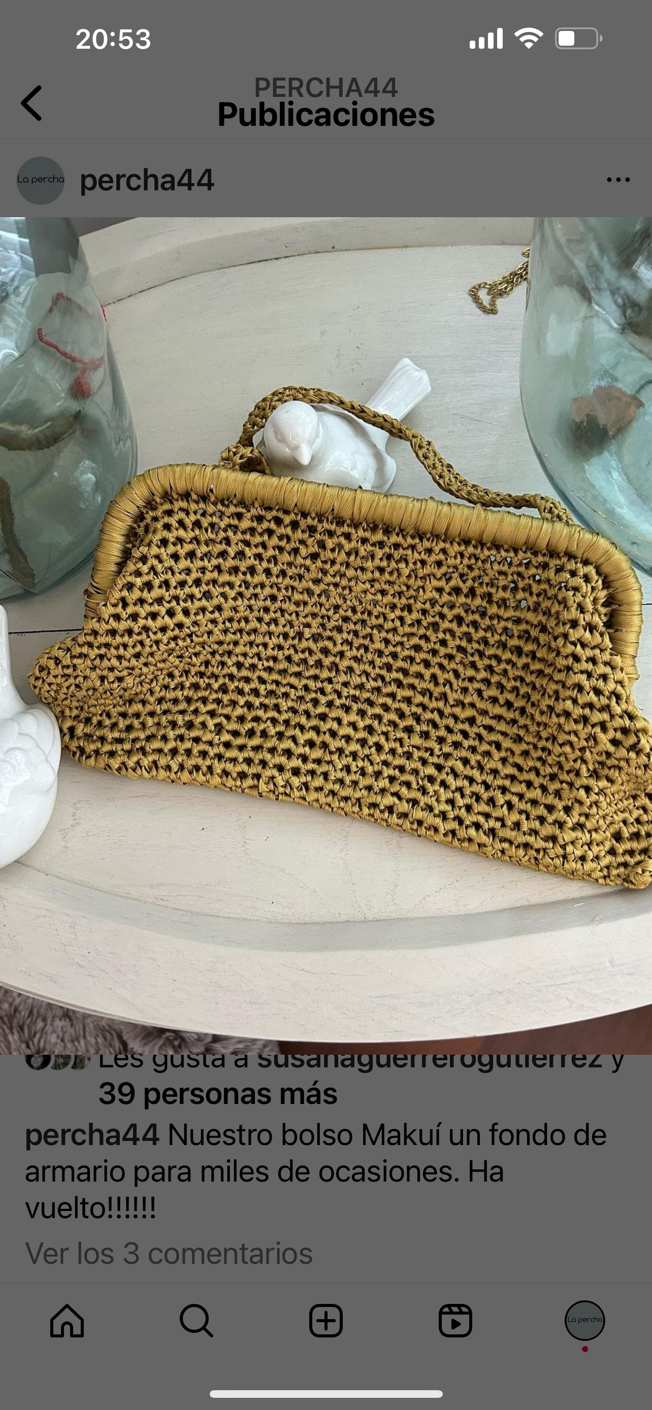 Bolso Makui Dorado